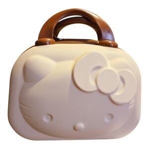Hello Kitty Cream and Brown Cosmetic Case